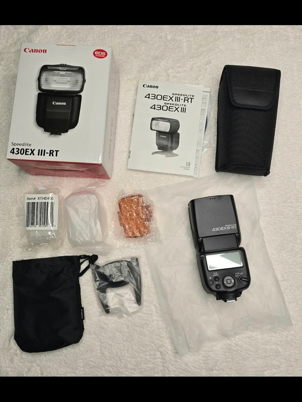 Canon Speedlite 430EX III-RT On Camera Flash w/Bounce Hard Dome Diffuser Bundle